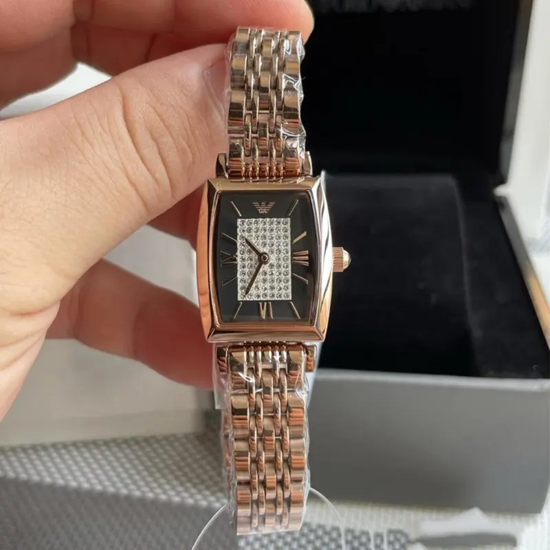 Emporio Armani Crystal Pave in Dial Central Ladies Watch- AR11407